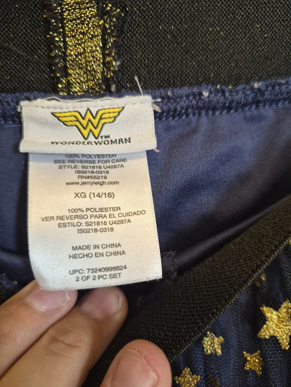Girls Navy Star Tulle Skirt with Gold Waistband